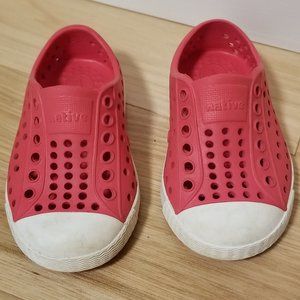 Native shoes (pink) size 4
